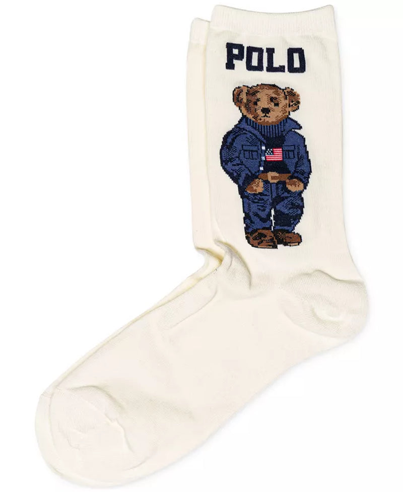 Women'S Americana Polo Bear Crew Socks