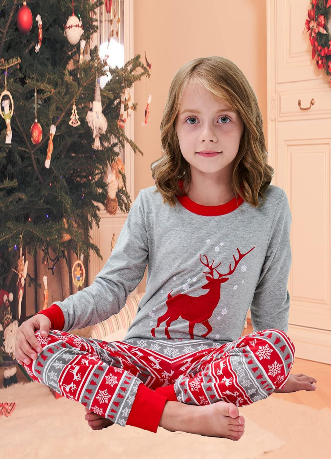 Perfect Christmas Family Matching Reindeer Pajamas Holiday Pajamas Snowman Sleepwear Christmas Pjs